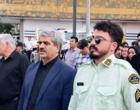 حضور رئیس و کارکنان موسسه تحقیقات علوم دامی کشور در مراسم وداع و اقامه نماز رهبر شهید در مصلای امام خمینی (ره) تهران و استان قم