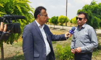مصاحبه پژوهشگر بخش تحقیقات زراعی و باغی مرکز تحقیقات و آموزش گلستان با خبرگزاری صدا و سیما به مناسبت رویداد ملی روز درهای باز کشاورزی