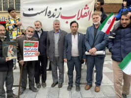 حضور پرشور رئیس و همکاران مرکز تحقیقات و آموزش کشاورزی و منابع طبیعی استان همدان در راهپیمایی یوم‌الله ۲۲ بهمن