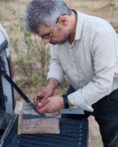در بازدید محقق بخش تحقیقات جانورشناسی کشاورزی موسسه تحقیقات گیاه‌‎پزشکی کشور از باغات و مزارع شهرستان شاهرود انجام شد؛