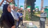 آیین عطرافشانی و غبارروبی مزار شهید گمنام در هنرستان کشاورزی شهید بهشتی ساری
