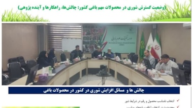 افزایش جزیی شوری منابع آب و خاک می‌تواند عملکرد محصولات عمده باغبانی کشور را در معرض افت شدید قرار دهد؛ آینده‌پژوهی تحقیقات شوری در این حوزه ضروری است.