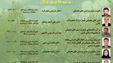 سخنرانی عضو هیأت علمی مرکز ملی تحقیقات شوری در رویداد راهکارهای کاربردی مدیریت تنش‌های محیطی در باغات