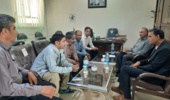 نشست معاون پژوهشی و رئیس بخش تحقیقات زراعی و باغی در ایستگاه تحقیقات و آموزش کشاورزی و منابع طبیعی زهک