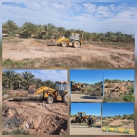 اجرای عملیات خاکریزی و آماده سازی بستر کشت جهت احداث قطعه خرمای مجول مربوط به پروژه تحقیقاتی در پژوهشکده خرما و میوه های گرمسیری