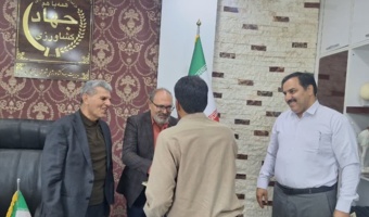 دیدار معاون پژوهش، فناوری و انتقال یافته‌های مؤسسه و پژوهشگر مروج ارشد شتر با مدیر جهاد کشاورزی نهبندان