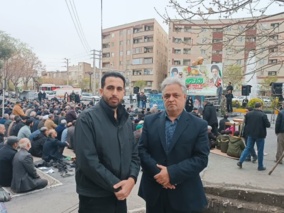 حضور رئیس و کارکنان مرکز تحقیقات و آموزش کشاورزی استان تهران در راهپیمایی روز جهانی قدس ؛