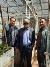 بازدید دکتر محسن سیلسپور، رئیس مرکز از گلخانه گیاهان دارویی هنرستان مرکز