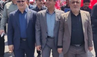 حضور معاون وزیر و رئیس سازمان تات همگام با مردم در آیین تشییع پیکر مطهر رهبر شهید