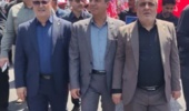حضور معاون وزیر و رئیس سازمان تات همگام با مردم در آیین تشییع پیکر مطهر رهبر شهید