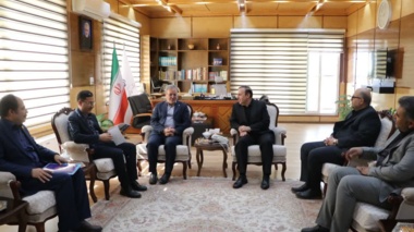 دیدار معاون وزیر جهاد کشاورزی دکتر غلامرضا گل محمدی و مشاور رئیس سازمان دکتر کاظم محمد پور با استاندار قزوین