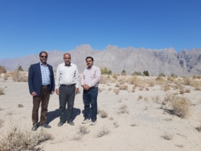 بازدید میدانی مجری طرح ملی بررسی اثر رسوبگذاری بر نفوذپذیری خاک از ایستگاه آبخوانداری میانکوه یزد